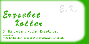 erzsebet koller business card